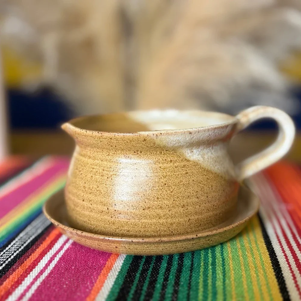 UNIQUE FIND! Handmade Stoneware Batter Bowl | Vintage Ceramic Mixing Bowl